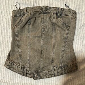 Denim Corset Top